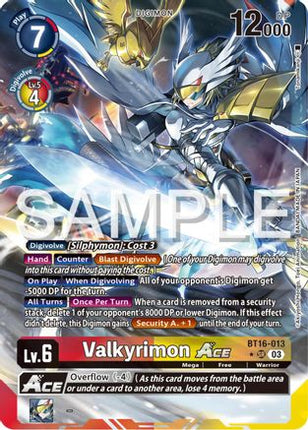 Valkyrimon Ace (Alternate Art) [BT16-013] [Beginning Observer] Foil