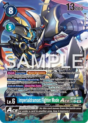 Imperialdramon: Fighter Mode Ace (Alternate Art) [BT16-027] [Beginning Observer] Foil