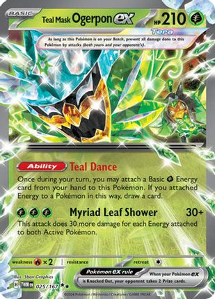 Teal Mask Ogerpon ex - 025/167 [SV06: Twilight Masquerade] Holofoil