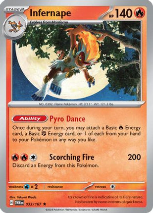 Infernape - 033/167 [SV06: Twilight Masquerade] Holofoil