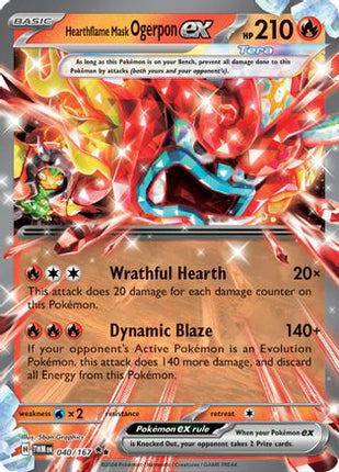 Hearthflame Mask Ogerpon ex - 040/167 [SV06: Twilight Masquerade] Holofoil