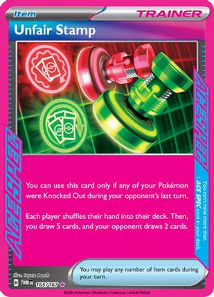 Unfair Stamp - 165/null [SV06: Twilight Masquerade] Holofoil