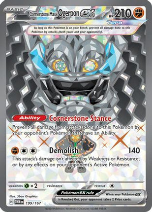 Cornerstone Mask Ogerpon ex - 199/167 [SV06: Twilight Masquerade] Holofoil