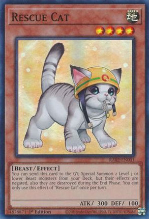 Rescue Cat (Alternate Art) (Super Rare) [RA02-EN001] 1st Edition