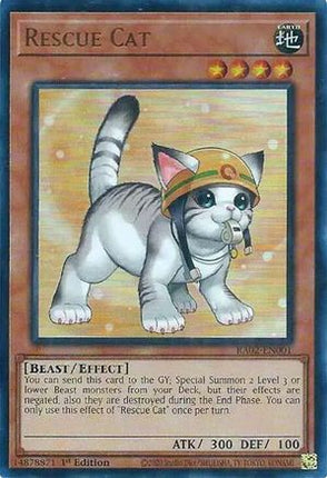 Rescue Cat (Alternate Art) (UR) (Ultra Rare) [RA02-EN001] 1st Edition