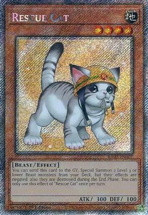 Rescue Cat  [RA02-EN001] Platinum Secret Rare 1st Edition
