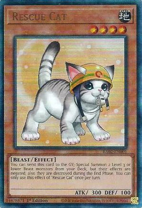 Rescue Cat (Alternate Art) (PUR) (Prismatic Ultimate Rare) [RA02-EN001] 1st Edition
