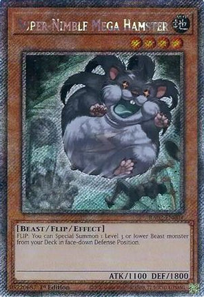 Super-Nimble Mega Hamster  [RA02-EN004] Platinum Secret Rare 1st Edition