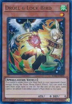 Droll & Lock Bird (Alternate Art) (UR) (Ultra Rare) [RA02-EN006] 1st Edition