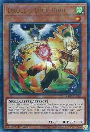 Droll & Lock Bird (Alternate Art) (PUR) (Prismatic Ultimate Rare) [RA02-EN006] 1st Edition