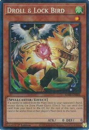 Droll & Lock Bird (Alternate Art) (PCR) (Prismatic Collector's Rare) [RA02-EN006] 1st Edition