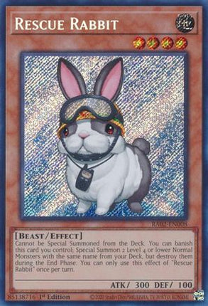 Rescue Rabbit (Secret Rare)  [RA02-EN008] 1st Edition