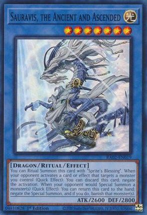 Sauravis, the Ancient and Ascended (Super Rare) [RA02-EN019] 1st Edition