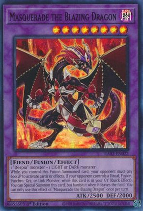 Masquerade the Blazing Dragon (Super Rare) [RA02-EN022] 1st Edition