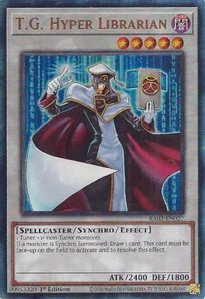 T.G. Hyper Librarian  [RA02-EN027] Prismatic Ultimate Rare 1st Edition