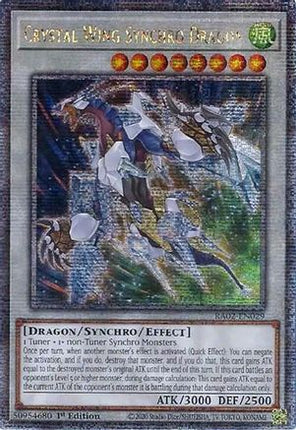 Crystal Wing Synchro Dragon (Platinum Secret Rare)  [RA02-EN029] 1st Edition