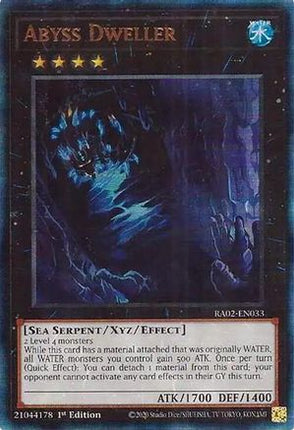 Abyss Dweller  [RA02-EN033] Prismatic Ultimate Rare 1st Edition