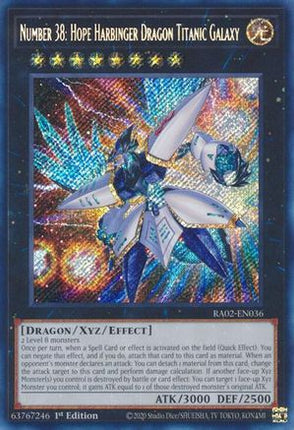 Number 38: Hope Harbinger Dragon Titanic Galaxy (Secret Rare)  [RA02-EN036] 1st Edition