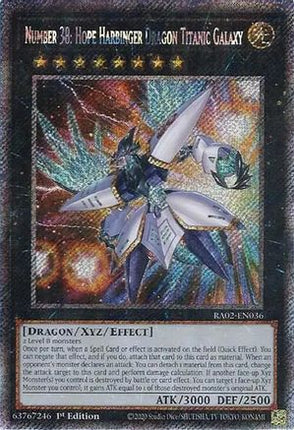 Number 38: Hope Harbinger Dragon Titanic Galaxy (Platinum Secret Rare)  [RA02-EN036] 1st Edition