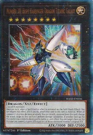 Number 38: Hope Harbinger Dragon Titanic Galaxy (PUR) (Prismatic Ultimate Rare) [RA02-EN036] 1st Edition