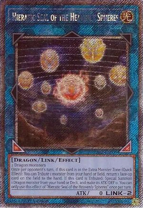 Hieratic Seal of the Heavenly Spheres (Platinum Secret Rare)  [RA02-EN039] 1st Edition