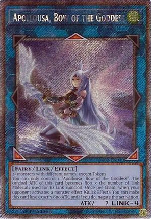 Apollousa, Bow of the Goddess (Alternate Art) [RA02-EN040] Platinum Secret Rare 1st Edition