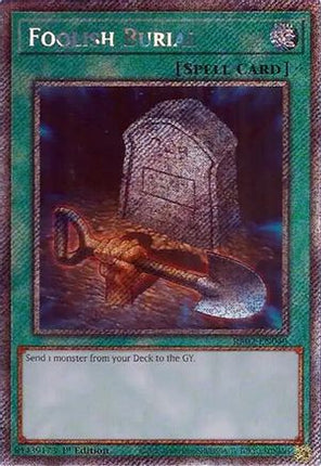 Foolish Burial (Platinum Secret Rare)  [RA02-EN049] 1st Edition