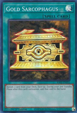 Gold Sarcophagus (Super Rare) [RA02-EN052] 1st Edition