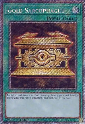 Gold Sarcophagus (Platinum Secret Rare)  [RA02-EN052] 1st Edition