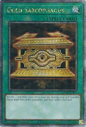 Gold Sarcophagus (Quarter Century Secret Rare)  [RA02-EN052] 1st Edition