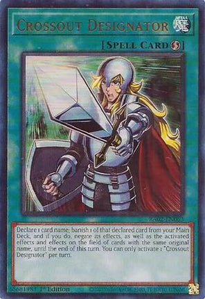 Crossout Designator  [RA02-EN063] Ultra Rare 1st Edition