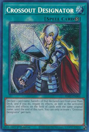 Crossout Designator (Secret Rare)  [RA02-EN063] 1st Edition