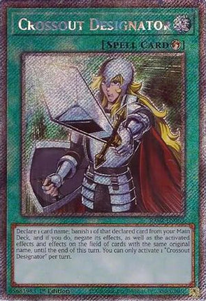Crossout Designator  [RA02-EN063] Platinum Secret Rare 1st Edition
