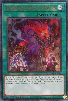 Abomination's Prison (PUR) (Prismatic Ultimate Rare) [RA02-EN064] 1st Edition