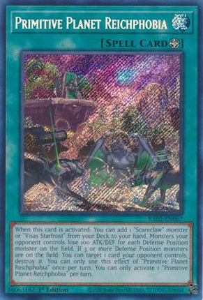 Primitive Planet Reichphobia  [RA02-EN067] Secret Rare 1st Edition