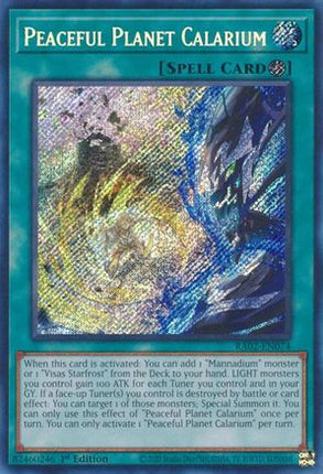 Peaceful Planet Calarium (Secret Rare)  [RA02-EN074] 1st Edition