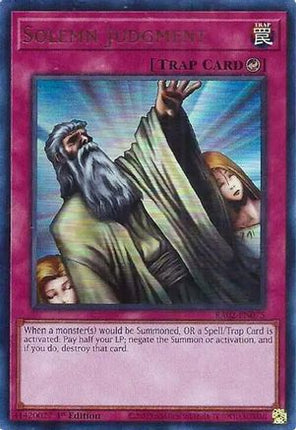 Solemn Judgment (UR) (Ultra Rare) [RA02-EN075] 1st Edition