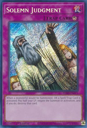 Solemn Judgment (Secret Rare)  [RA02-EN075] 1st Edition