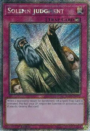 Solemn Judgment  [RA02-EN075] Platinum Secret Rare 1st Edition