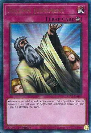 Solemn Judgment (PUR) (Prismatic Ultimate Rare) [RA02-EN075] 1st Edition