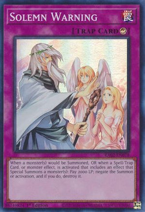 Solemn Warning (Super Rare) [RA02-EN078] 1st Edition