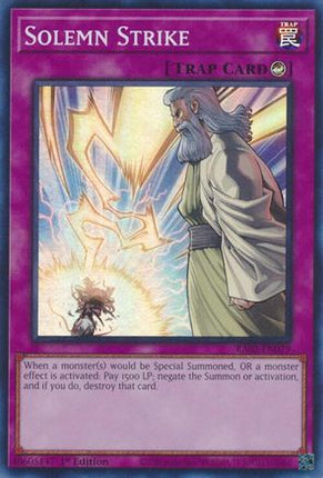 Solemn Strike (Super Rare) [RA02-EN079] 1st Edition