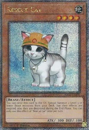 Rescue Cat (Quarter Century Secret Rare)  [RA02-EN001] 1st Edition