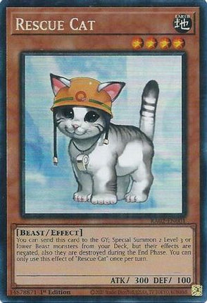 Rescue Cat  [RA02-EN001] Prismatic Collector's Rare 1st Edition
