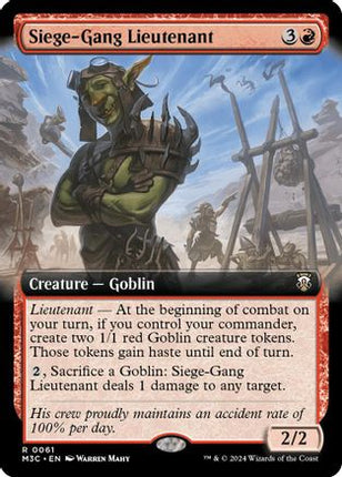 Siege-Gang Lieutenant (Extended Art) (Ripple Foil) [Commander: Modern Horizons 3] Foil