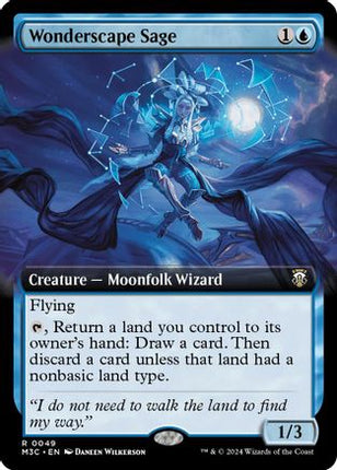 Wonderscape Sage (Extended Art) (Ripple Foil) [Commander: Modern Horizons 3] Foil
