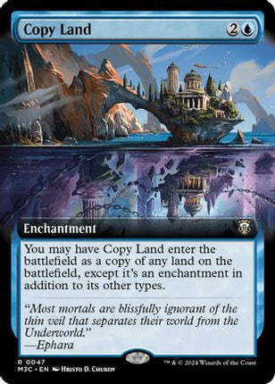 Copy Land (Extended Art) (Ripple Foil) [Commander: Modern Horizons 3] Foil