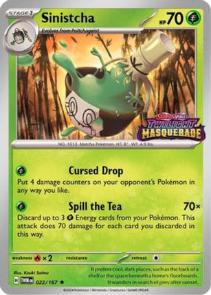 Sinistcha - 022/167 (Prerelease) [SV: Scarlet & Violet Promo Cards] Holofoil