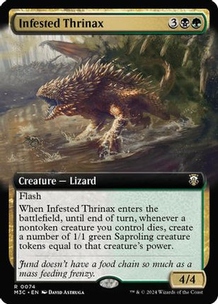 Infested Thrinax (Extended Art) (Ripple Foil) [Commander: Modern Horizons 3] Foil