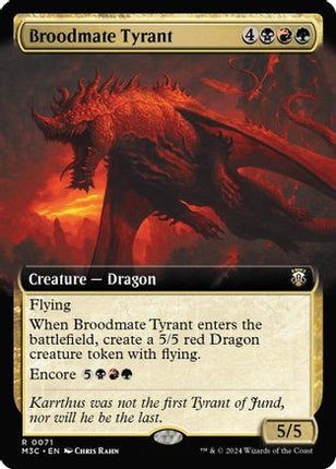 Broodmate Tyrant (Extended Art) (Ripple Foil) [Commander: Modern Horizons 3] Foil